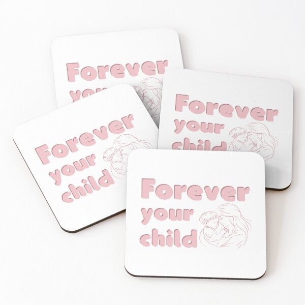 Item preview, Forever Your Child - Sweet Mother and Baby Line Art Pink Quote designed and sold by Liliia-Ulizko.