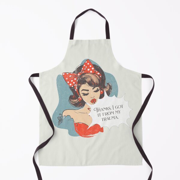 Item preview, Funny Mental Health Shirt Thanks I Got It From My Trauma Vintage 50s Pin Up Humor Spoonie Life Burnout Humor Mental Health Sarcasm designed and sold by RealLifeMerchies.