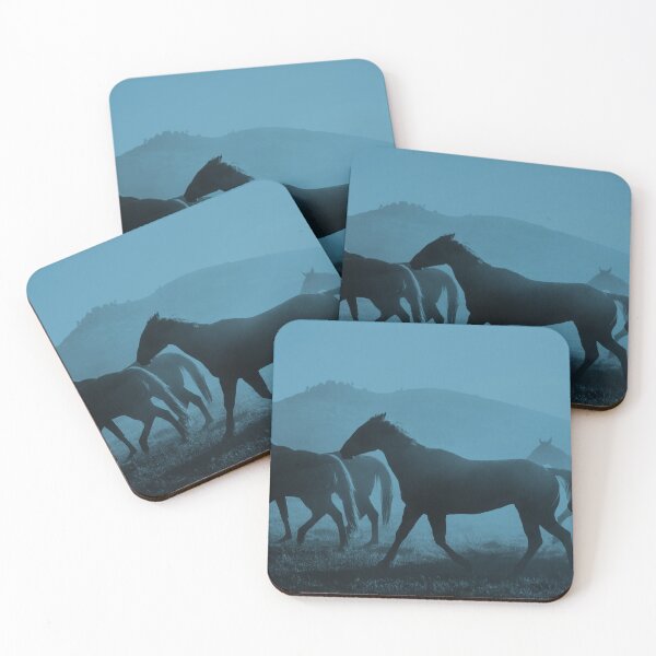 Item preview, Blue horses - Horse lovers designed and sold by Inspirationmotivation.