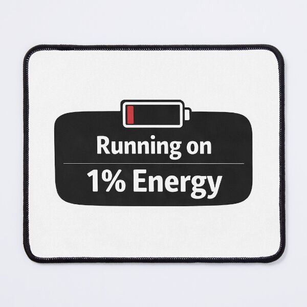 Item preview, Running on 1% Energy Funny Sticker | Low Battery Gen Z Meme designed and sold by LYZ7VANI.