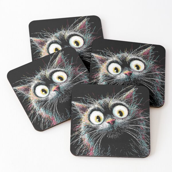 Item preview, Funny Scared Cat E1K0003 designed and sold by Ekeinekeke.