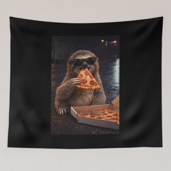 Item preview, Sloth Eating Pizza Graphic Tee, Funny Animal Foodie Shirt designed and sold by FurAndFlaireg.