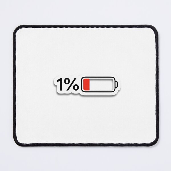 Item preview, 1% Battery Remaining Funny Meme Sticker | Low Battery iPhone Style Aesthetic | Social Battery Dead Humor designed and sold by UmarSBazaaR.