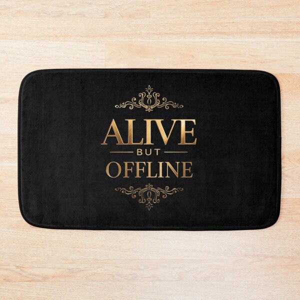 Item preview, Alive But Offline. Aesthetic Digital Detox Quote, Introvert Lifestyle Typography, Minimal Luxury Statement Design designed and sold by Aarvya Fashion Club ( A.F.C ).
