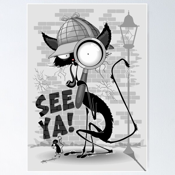 Item preview, "SEE YA" Funny Black Cat Meme designed and sold by BluedarkArt.