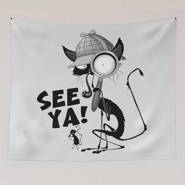 Item preview, "SEE YA" Funny Black Cat Meme designed and sold by BluedarkArt.