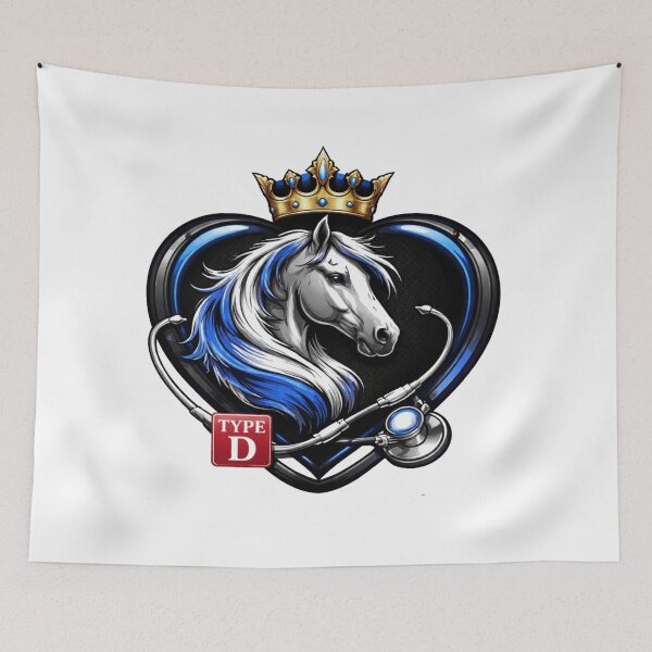 Item preview, Horse Blood Type D = Elegant Veterinary Crown Desing designed and sold by Indefix.