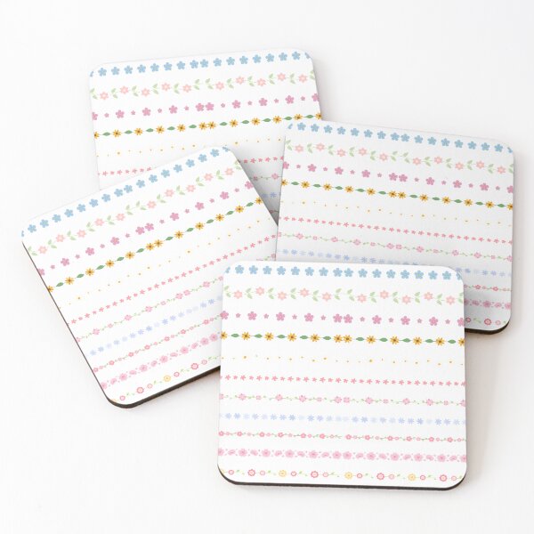 Item preview, Floral Border Stripes Aesthetic Pack – Cute Flower Lines Dividers Set designed and sold by wonderxwander.