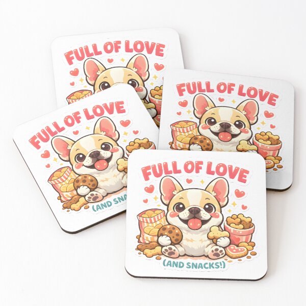 Item preview, Full of Love (and Snacks) – Cute French Bulldog Vet Sticker designed and sold by Bettybee00.