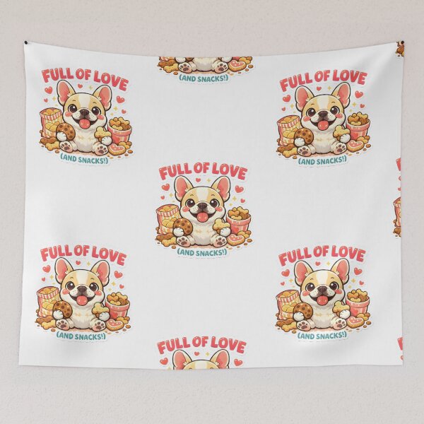 Item preview, Full of Love (and Snacks) – Cute French Bulldog Vet Sticker designed and sold by Bettybee00.