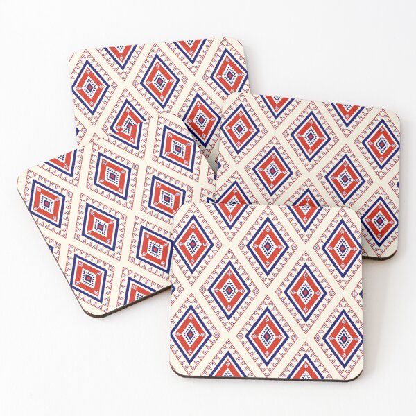 Item preview, Diamond-shaped pattern of red diamonds in a native ethnic style. designed and sold by Nengsang.