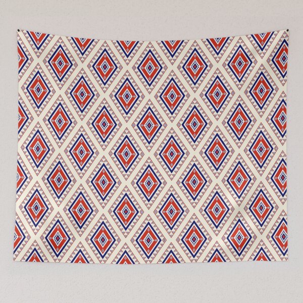 Item preview, Diamond-shaped pattern of red diamonds in a native ethnic style. designed and sold by Nengsang.