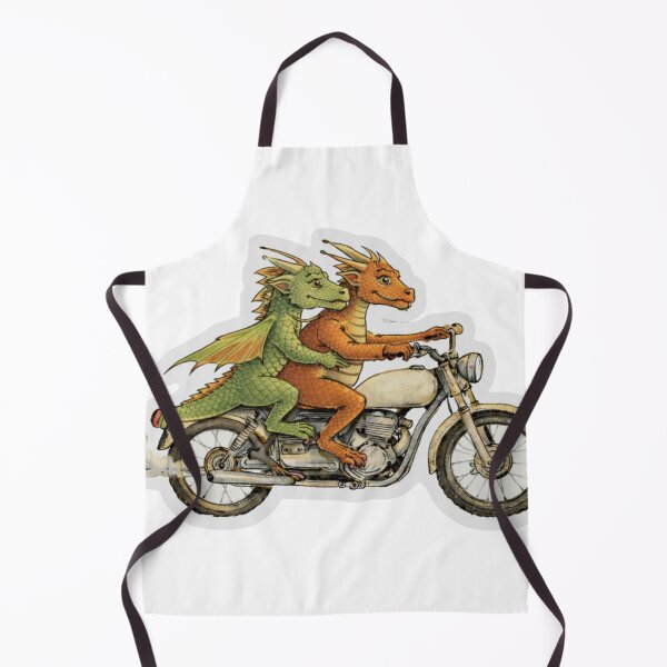 Item preview, Cute Dragons Riding Motorcycle Sticker designed and sold by MiteiArt.