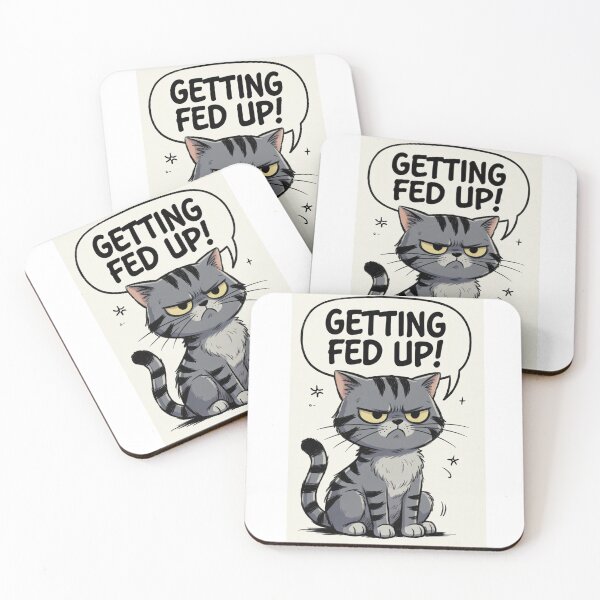 Item preview, Getting fed up Cat designed and sold by CharmingFlowers.