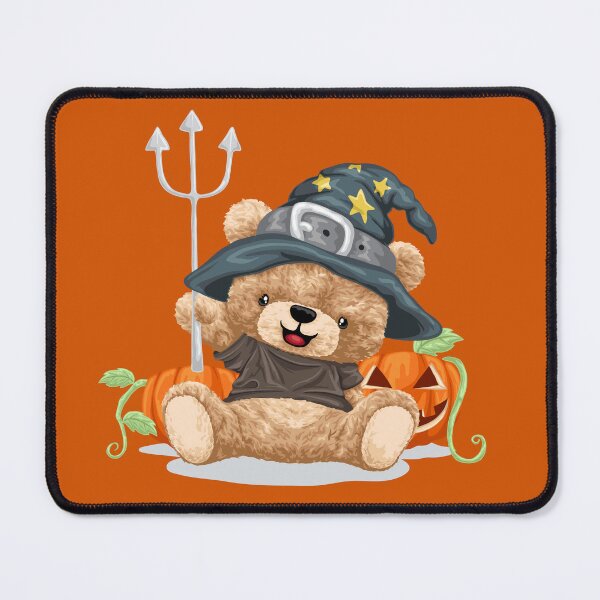 Item preview, Halloween Teddy Bear With Pumpkin And Trident designed and sold by Bhonard 21.