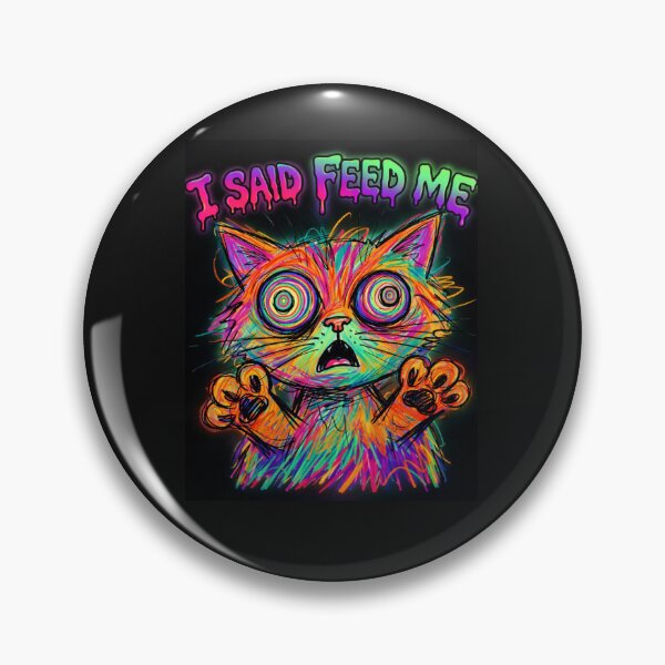 Item preview, Hypnotic Psychedelic Neon Cat  designed and sold by ZunZunArt.