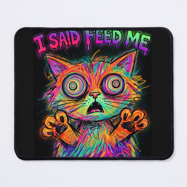 Item preview, Hypnotic Psychedelic Neon Cat designed and sold by ZunZunArt.