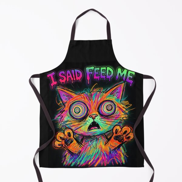 Item preview, Hypnotic Psychedelic Neon Cat  designed and sold by ZunZunArt.