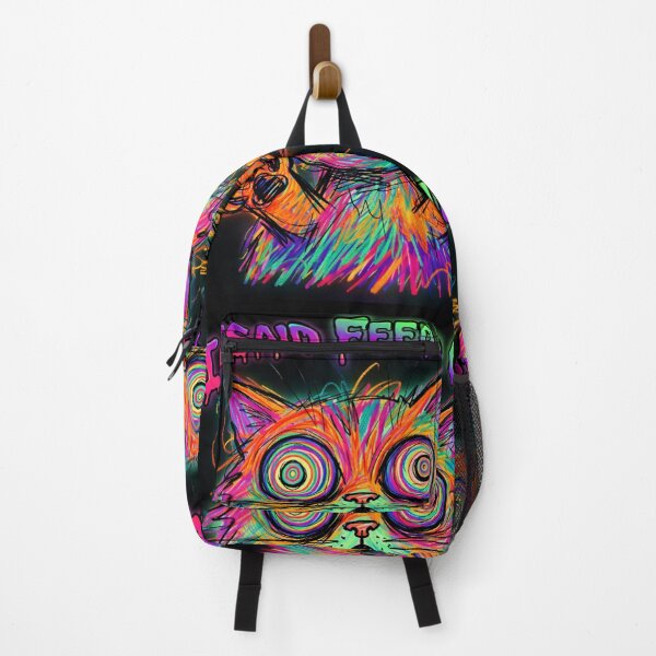 Artikelvorschau, Hypnotische psychedelische Neonkatze entworfen und verkauft von ZunZunArt.