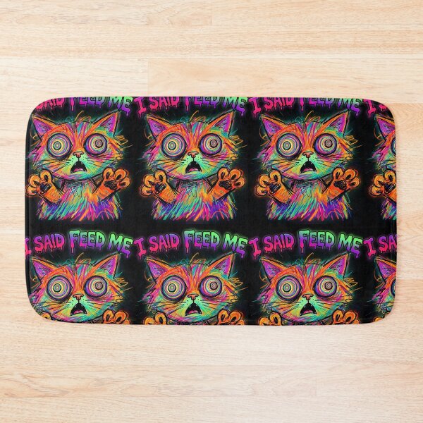 Item preview, Hypnotic Psychedelic Neon Cat  designed and sold by ZunZunArt.