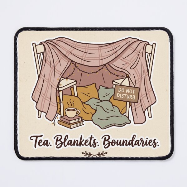 Item preview, Tea Blankets Boundaries - Cozy Blanket Fort Scene designed and sold by Seeding Serendipity.