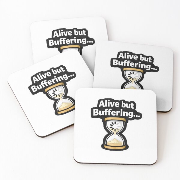 Item preview, Alive but Buffering Funny Sticker | Relatable Gen Z Meme Aesthetic designed and sold by LYZ7VANI.