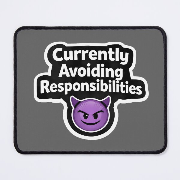 Item preview, Currently Avoiding Responsibilities Funny Sticker | Lazy Gen Z Meme Humor designed and sold by LYZ7VANI.