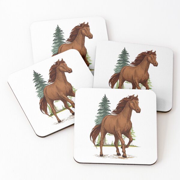 Item preview, Vintage Horse Illustration Forest Nature designed and sold by yuki-hana.