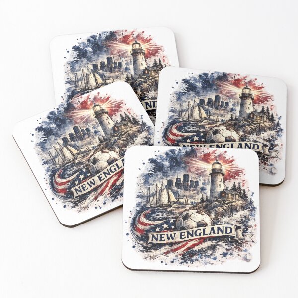 Item preview, New England Soccer Design – Coastal Football Artwork, Lighthouse Skyline Graphic, USA Soccer Fan Apparel, New England Sports Design designed and sold by GarnerSupplyCo.
