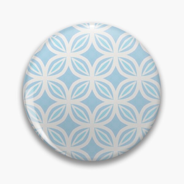 Item preview, Blue White Geometric Star Medallion Tile Pattern designed and sold by Vileprint.