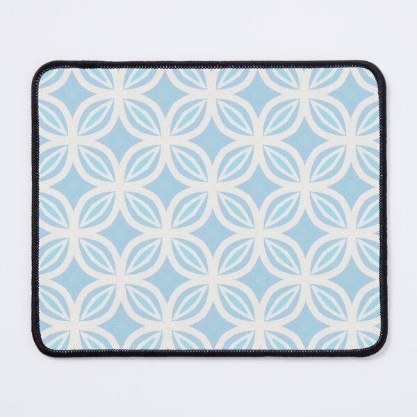 Item preview, Blue White Geometric Star Medallion Tile Pattern designed and sold by Vileprint.
