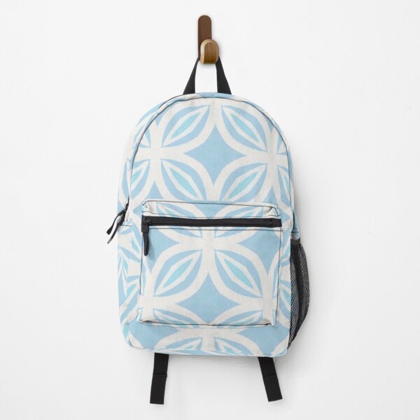 Item preview, Blue White Geometric Star Medallion Tile Pattern designed and sold by Vileprint.