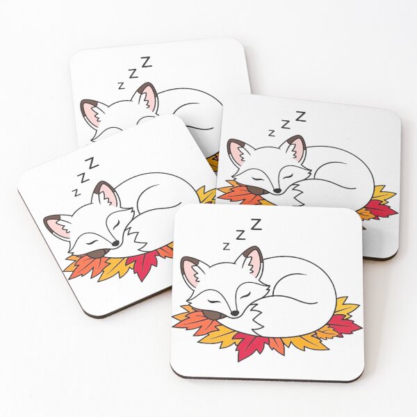 Item preview, Cute Sleeping Fox – Cozy Autumn Leaves Animal Aesthetic Tee designed and sold by Pollock.