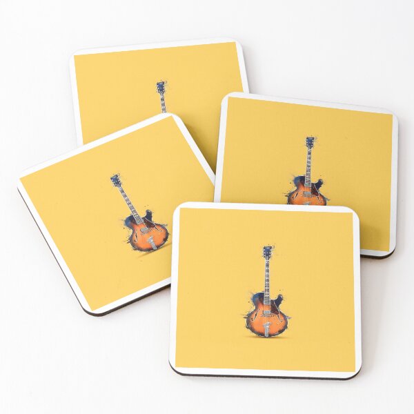 Item preview, semi hollow Jazz guitar painting artwork designed and sold by gut2000.