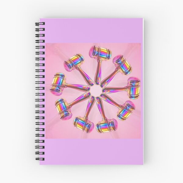Item preview, Holographic Rainbow Gavel Circle Pattern – Trendy Iridescent Law Judge Art Print for Lawyers & Justice Lovers designed and sold by zohocreations.