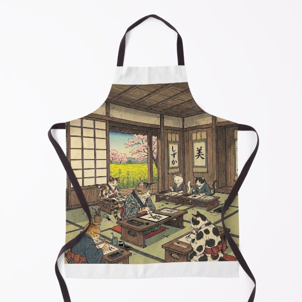 Item preview, Cats Practicing Calligraphy — Shodo Neko no Zu | Japanese Ukiyo-e Cat Art designed and sold by Ukiyo Neko Hyakkei - Cats of the Floating World-.