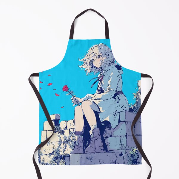 Item preview, Lonely Anime Girl Holding Red Rose designed and sold by SirynStudios.