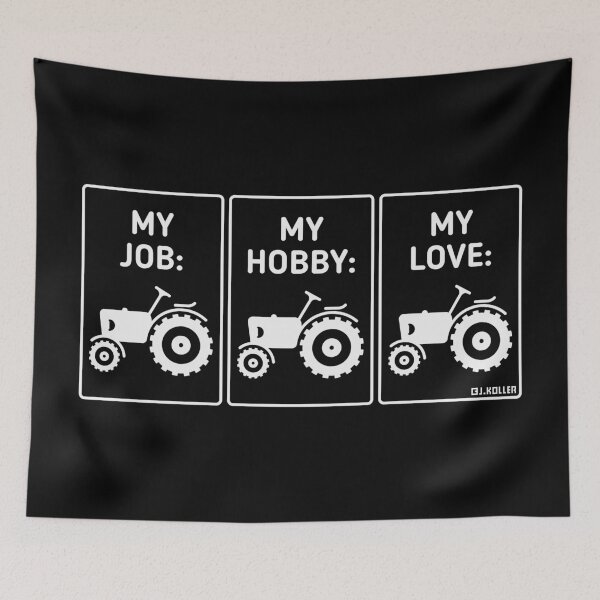Item preview, My Job – My Hobby – My Love (Tractor / Farmer / Agriculturist / White) designed and sold by Roderix.