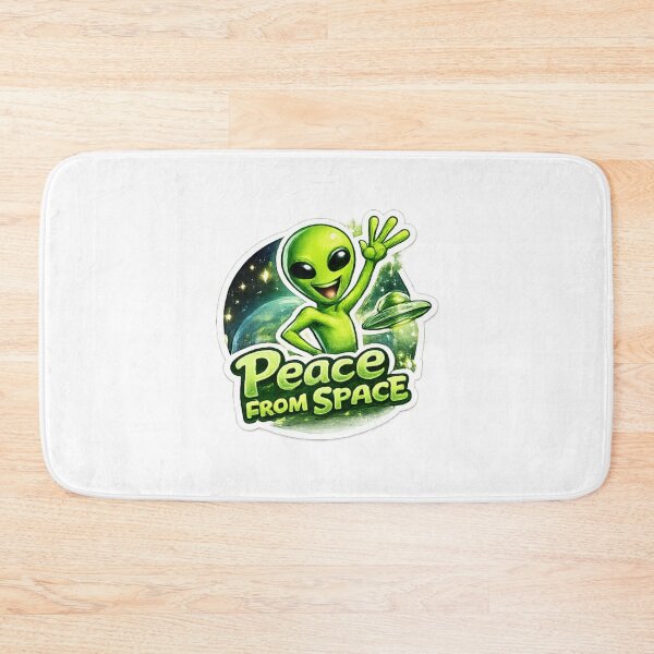 Item preview, Peace From Space Cute Alien Sticker designed and sold by Artbysarmina.