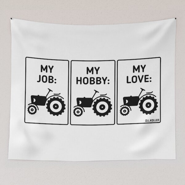 Item preview, My Job – My Hobby – My Love (Tractor / Farmer / Agriculturist / Black) designed and sold by Roderix.