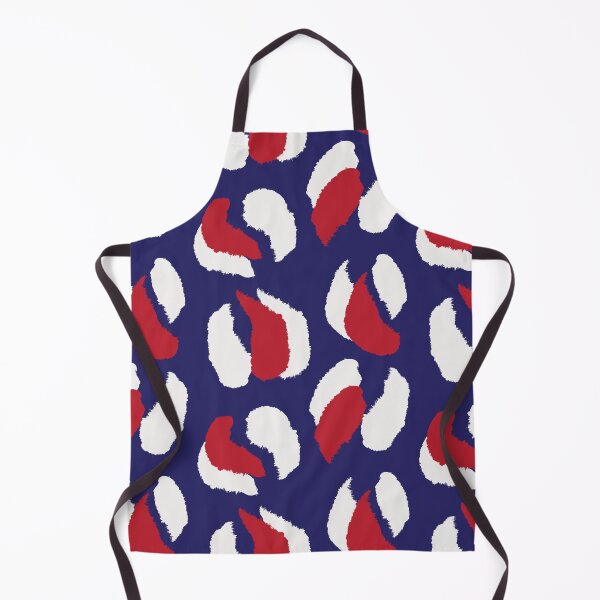Item preview, Abstract Red White and Navy Blue Leopard Print Pattern designed and sold by Artsy Corner.