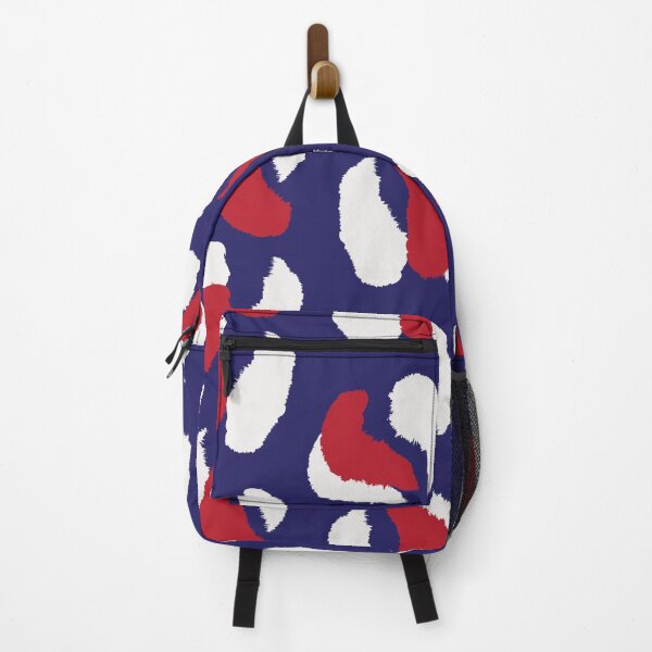 Item preview, Abstract Red White and Navy Blue Leopard Print Pattern designed and sold by Artsy Corner.