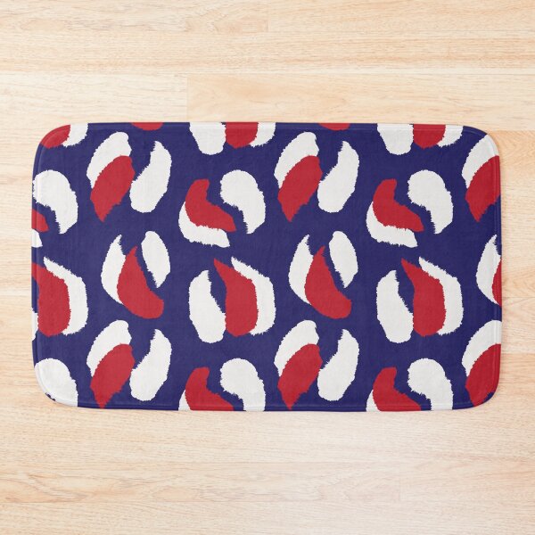 Item preview, Abstract Red White and Navy Blue Leopard Print Pattern designed and sold by Artsy Corner.
