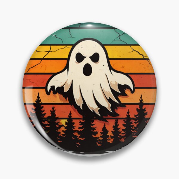 Item preview, Disrespect Nature Get Haunted Ghost Sticker, Funny Dark Humor Camping Sticker, Vintage Sunset Forest Ghost Decal designed and sold by VibeOffline Studio.