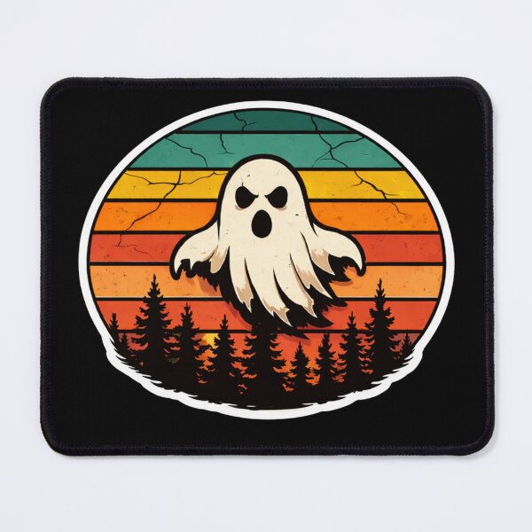 Item preview, Disrespect Nature Get Haunted Ghost Sticker, Funny Dark Humor Camping Sticker, Vintage Sunset Forest Ghost Decal designed and sold by VibeOffline Studio.