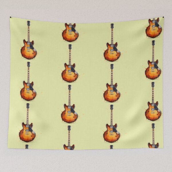 Item preview, semi hollow Jazz guitar painting artwork designed and sold by gut2000.