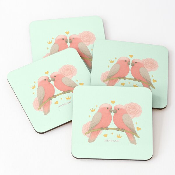 Item preview, Galah (Pink Cockatoo) with Flowers - Solid Mint designed and sold by HIMEKARI.