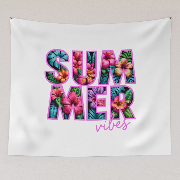 Item preview, Tropical summer aesthetic floral design sticker - Summer Vibes designed and sold by KymeraStudio25.