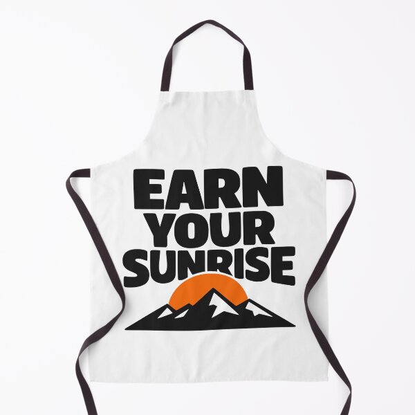 Item preview, Earn Your Sunrise Minimalist Mountain Motivation designed and sold by FunFitLife Studio.