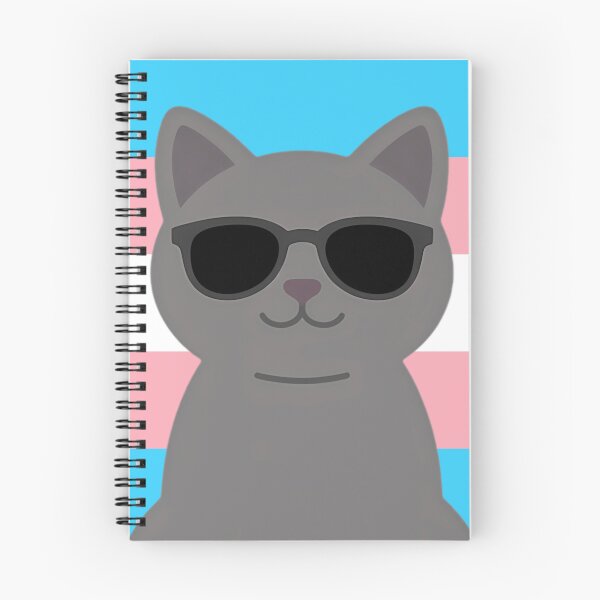 Artikelvorschau, Coole Katze mit Transflagge entworfen und verkauft von CarefulCreation.